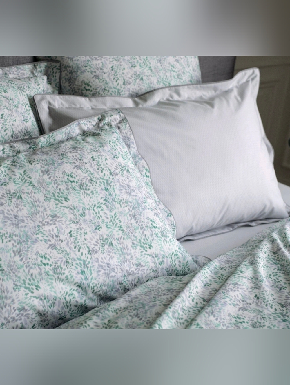 Anne De Solene Impression Queen Duvet cover & Boudoir Sham $530 NWT France - Picture 3 of 8